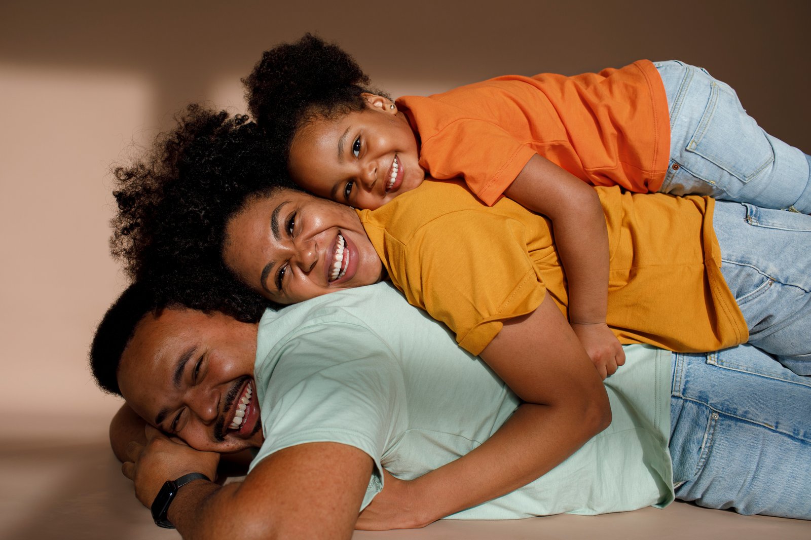 Caregivers with residents in a cozy room